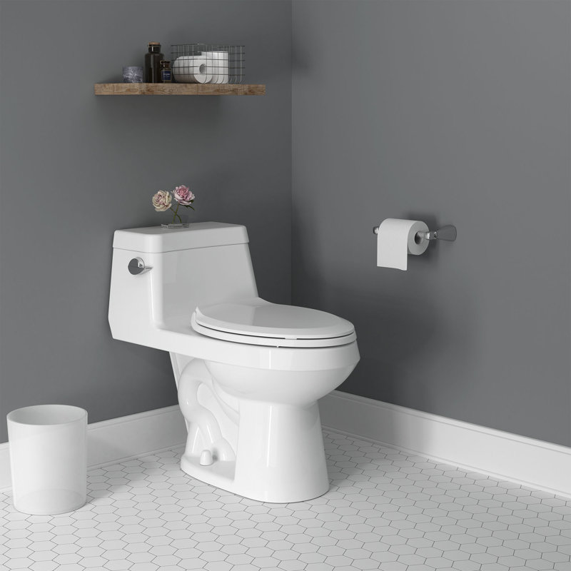 American Standard Colony 1.28 GPF Elongated OnePiece Toilet with Vormax (Seat Included) Wayfair